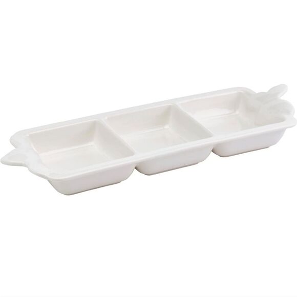 Tabletops Unlimited X Dolly Parton Stoneware 3-Section Serving Tray - Picture 5 of 9